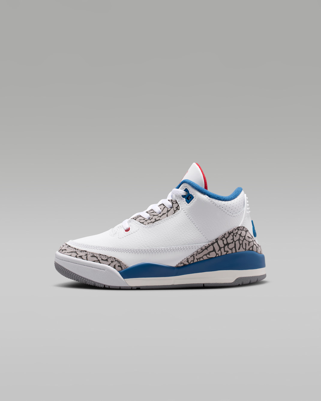 Jordan 3 Retro "True Blue" Little Kids' Shoes - White/True Blue/Cement Grey/Fire Red