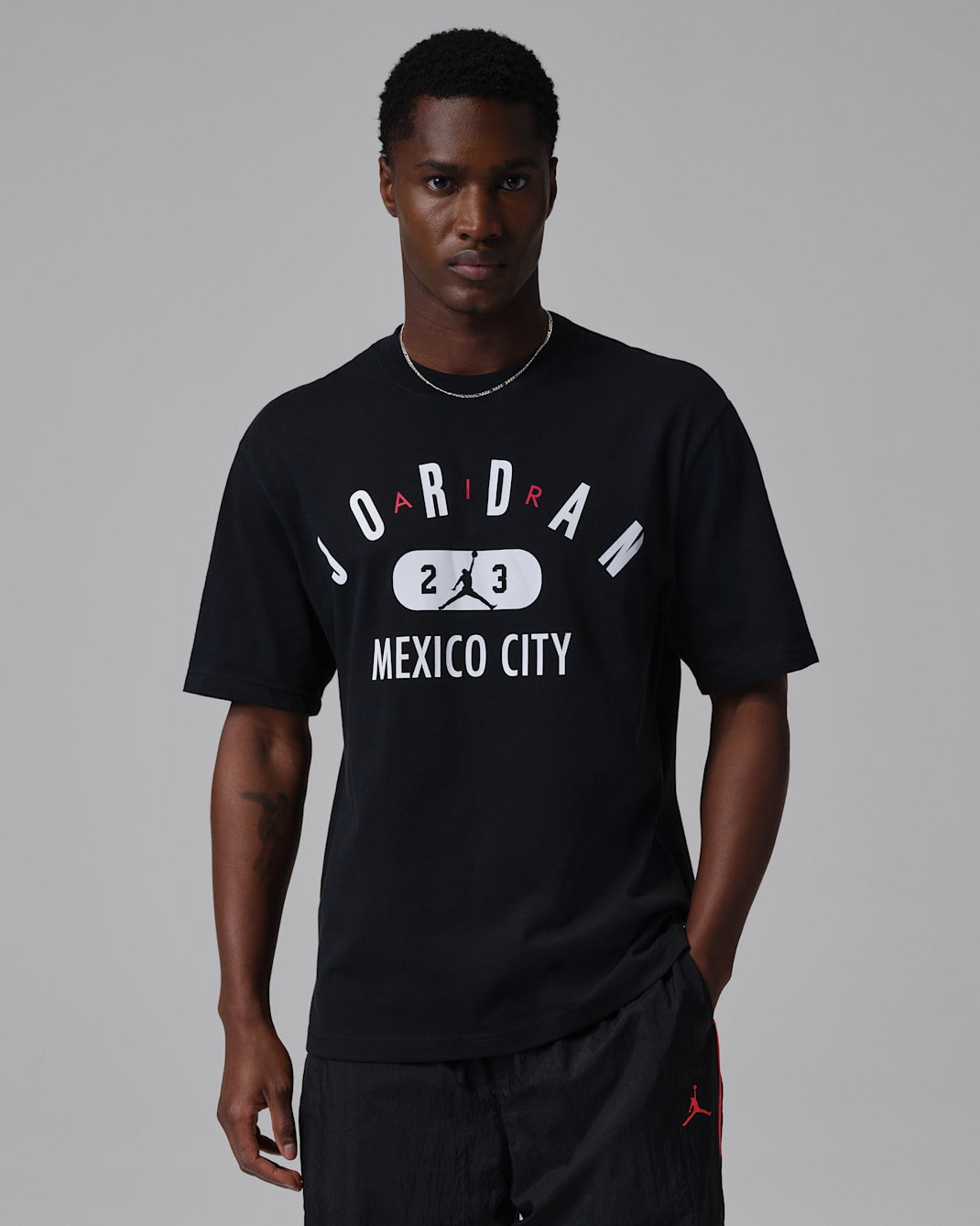 Playera para hombre Mexico City Jordan - Negro/Blanco