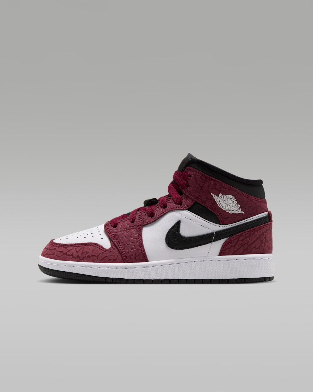 Tenis para niños grandes Air Jordan 1 Mid SE - Rojo team/Negro/Rojo team oscuro/Blanco