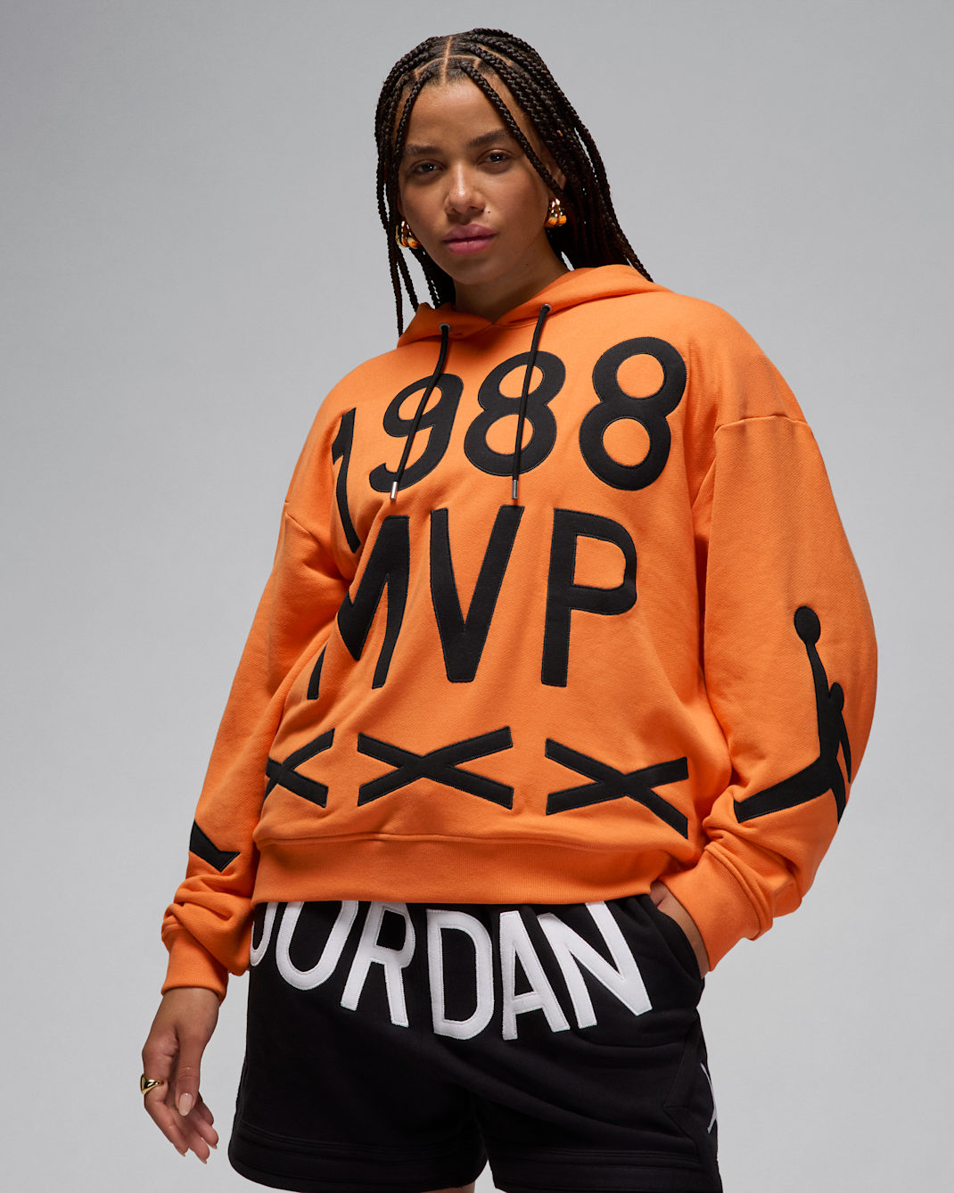 ジョーダン x ニーナ シャネル アブニー フリース パーカー - アルファオレンジ