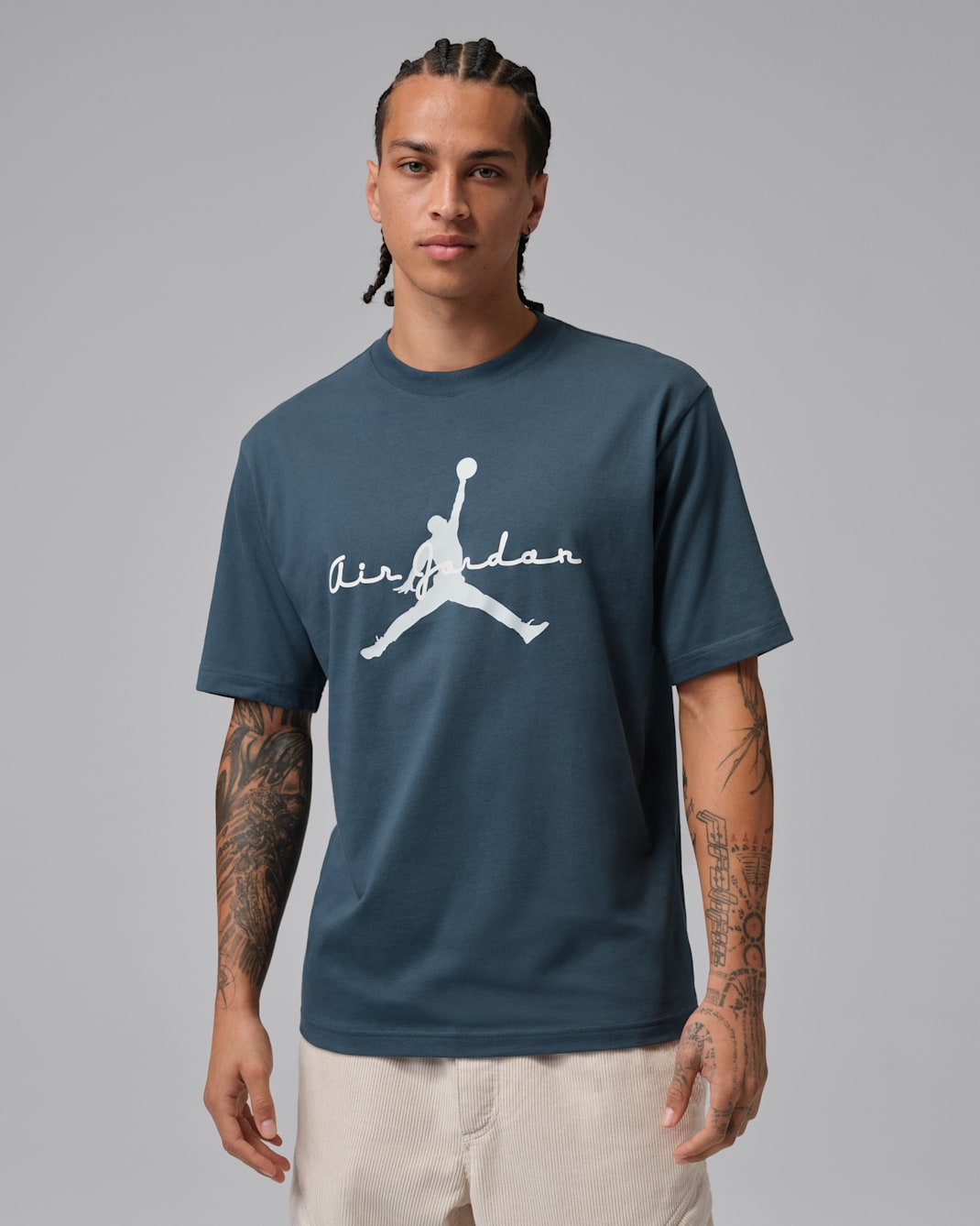 T-shirt com grafismo Jordan Brooklyn para homem - Azul Squadron/Sail/Aura