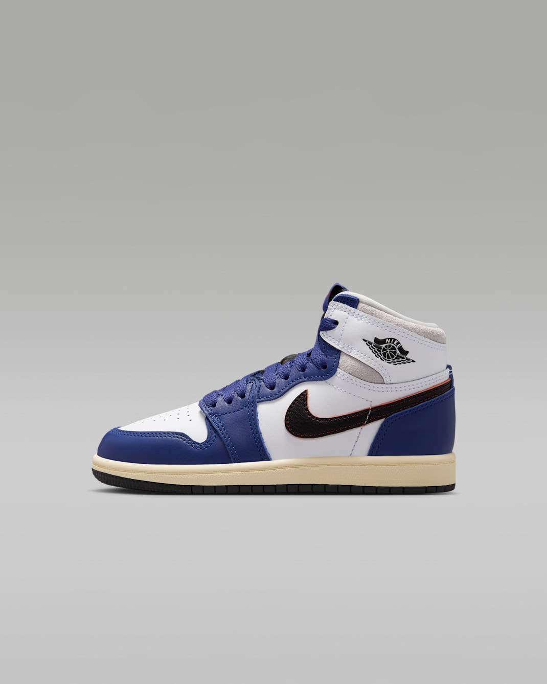 Jordan 1 Retro High OG cipő kisgyerekeknek - Fehér/Neutral Grey/Deep Royal Blue/Fekete
