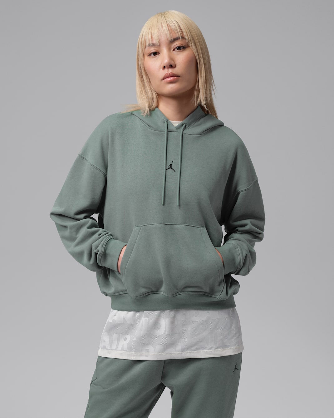Jordan Sport Crossover Women's Dri-FIT Fleece Hoodie - Clay Green/Black