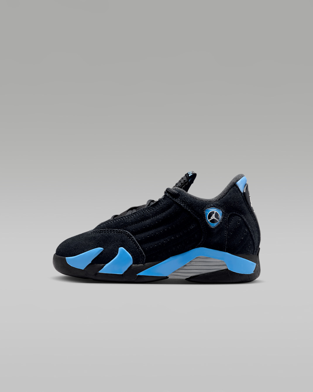 Jordan 14 Retro Little Kids' Shoes - Black/University Blue/Metallic Silver/White