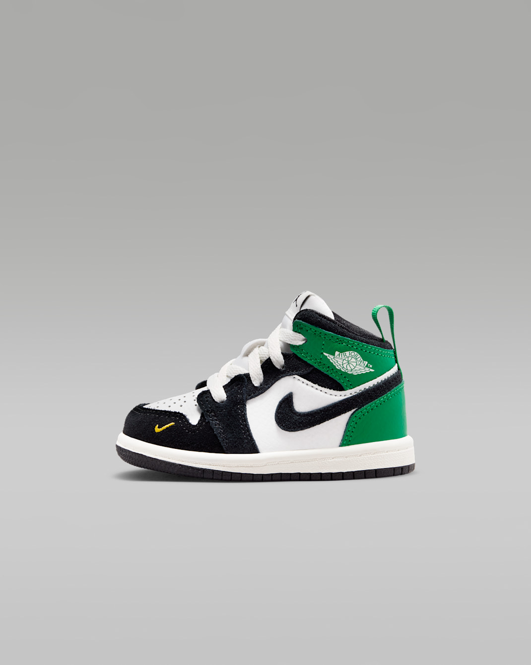 ジョーダン 1 MID SE ベビーシューズ - サミットホワイト/ラッキーグリーン/ユニバーシティゴールド/ブラック