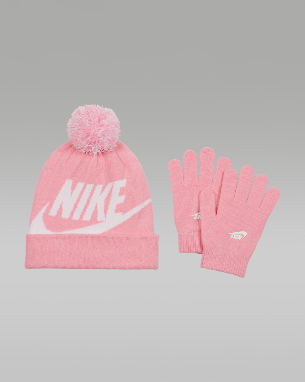 Nike Big Kids' Beanie and Gloves Box Set - Pink