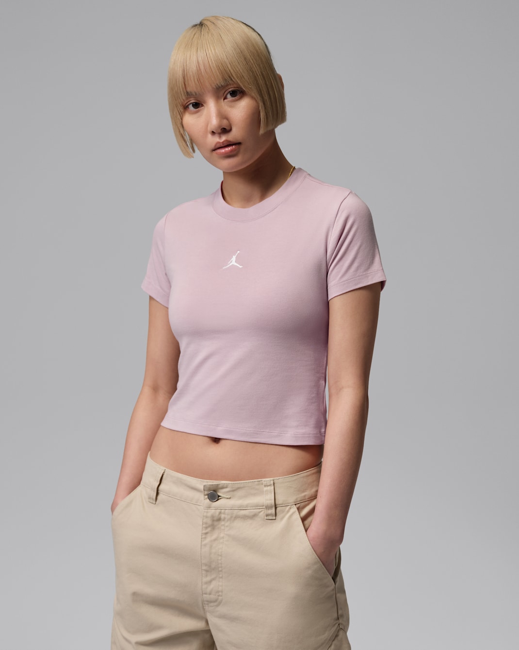 Jordan Essentials T-shirt voor dames - Particle Rose/Wit