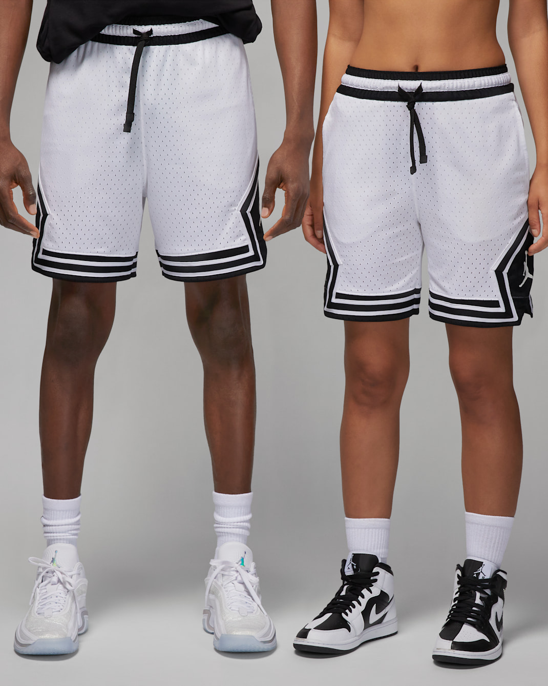 Jordan Dri-FIT Sport Diamond Shorts - White/Black/White/White