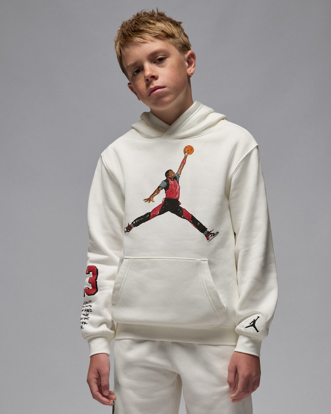 Jordan Big Kids' Sketch Pullover Hoodie - Sail
