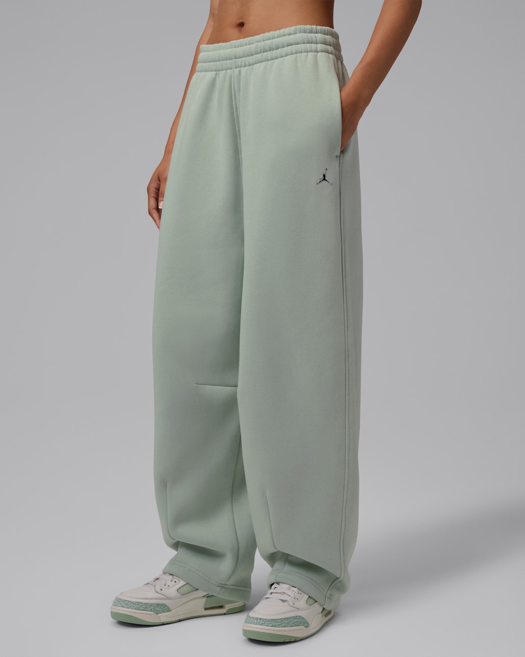 Pants de pierna ancha para mujer Jordan Brooklyn - Escarcha pistacho