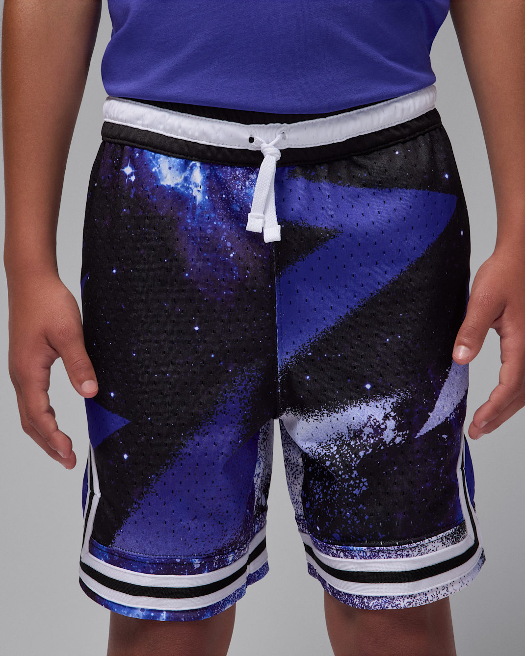 Jordan Dri-FIT Older Kids' MJ Printed Sport Diamond Shorts - Black/Hyper Royal