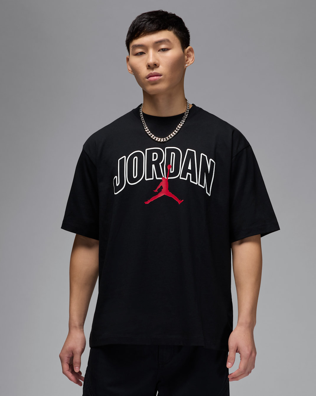 T-shirt Jordan Brooklyn pour homme - Noir/Sail/Gym Red