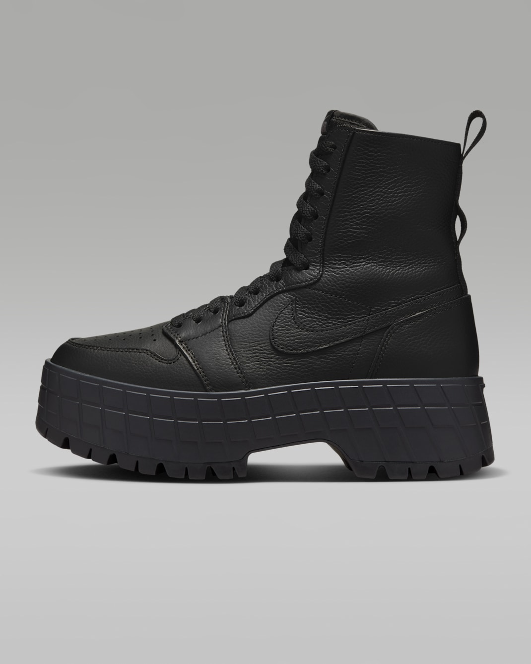 Air Jordan 1 Brooklyn Women's Boot - Black/Black/Flat Pewter