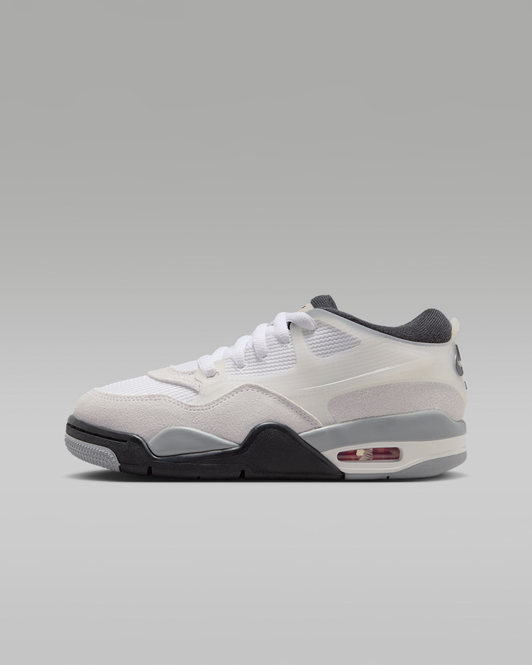 Air Jordan 4 RM Tenis para niños grandes - Blanco/Infrarrojo 23/Gris humo claro/Negro