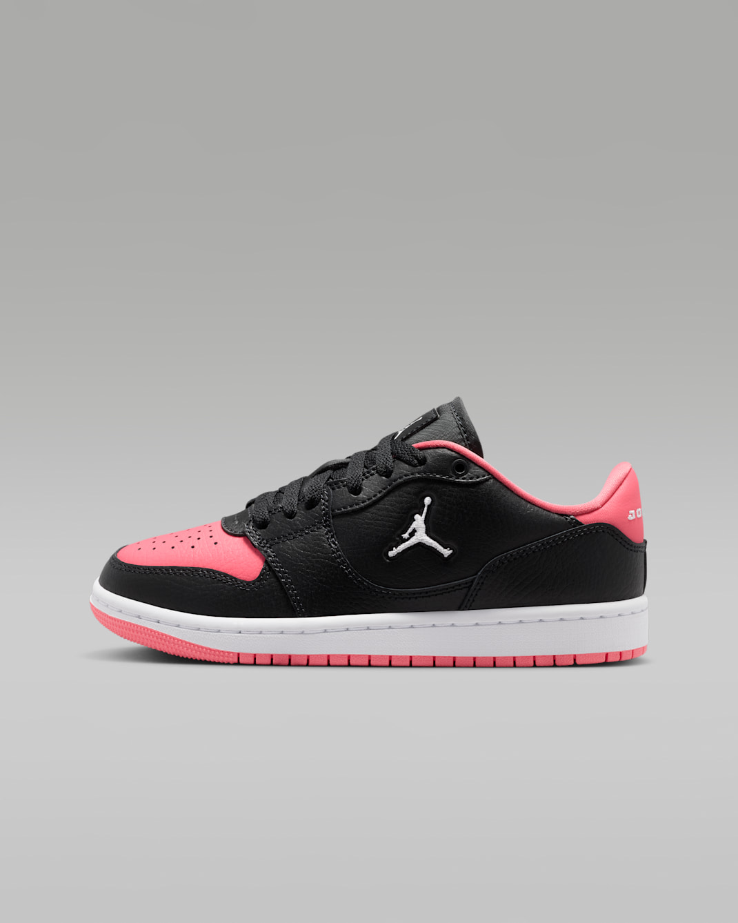 Jordan Court Connect Low Older Kids' Shoes - Black/Pink Gaze/White