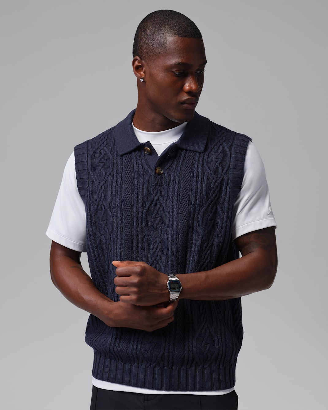 Jordan Sport Men's Golf Sleeveless Jumper - Obsidian