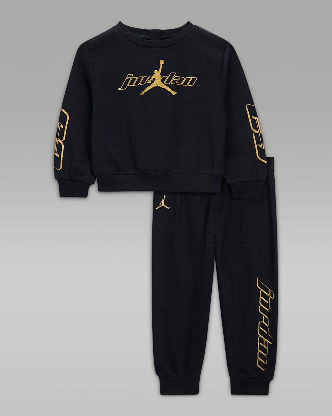 Ensemble deux pièces avec haut en Fleece Jordan Mountainside pour bébé (12-24 mois) - Noir