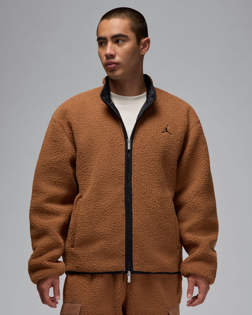 Jordan Flight Men's High-Pile Fleece Jacket - Archaeo Brown/Black