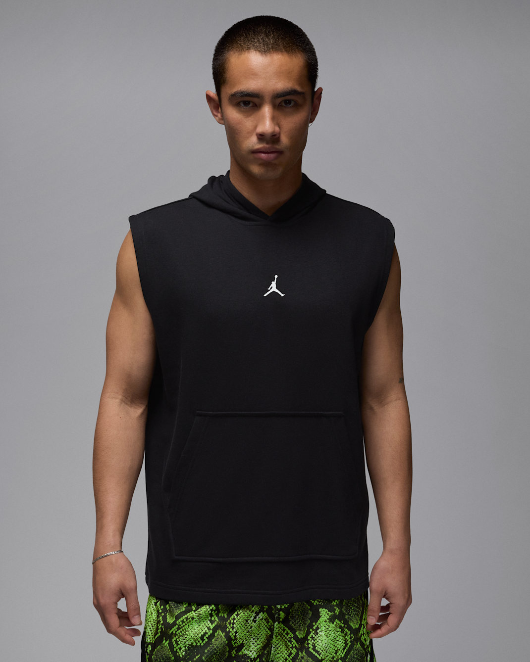 Jordan Sport Crossover Men's Dri-FIT Sleeveless Pullover Hoodie - Black/White