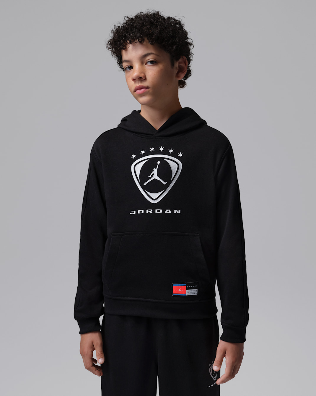 Sweat à capuche Football Club Jordan pour pré-ado - Noir