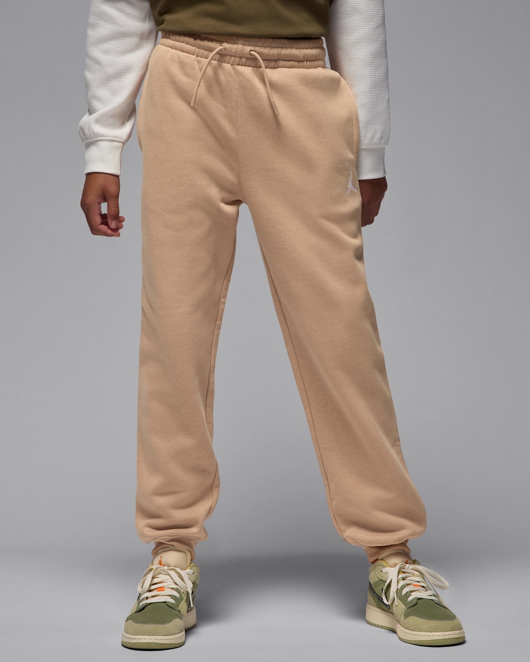 Jordan Brooklyn Fleece Big Kids' Pants - Hemp