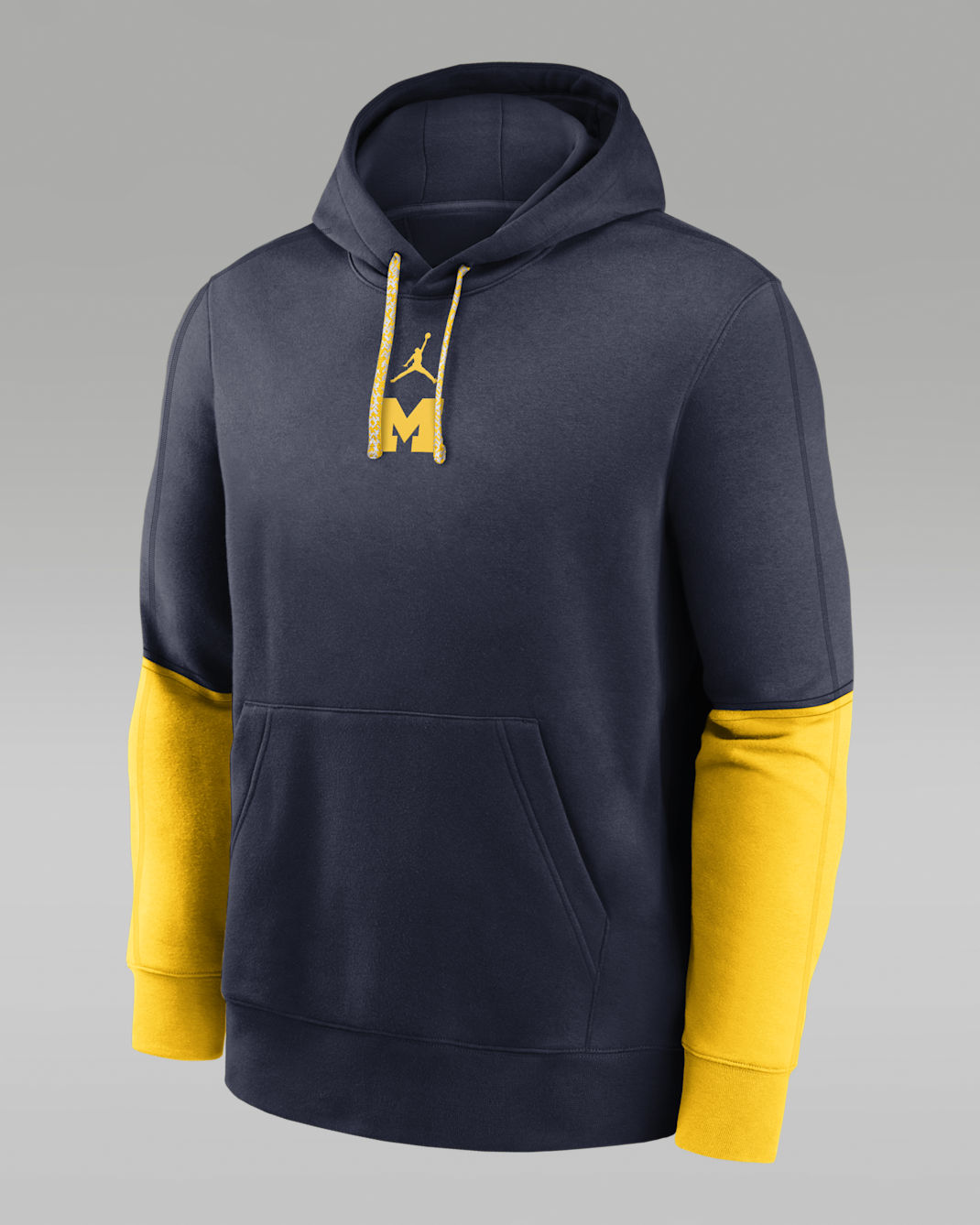 Michigan Wolverines Sideline Team Issue Club Men's Nike College Pullover Hoodie - College Navy