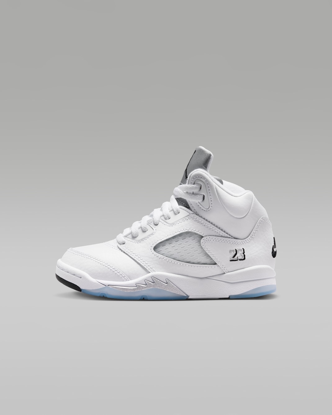 Jordan 5 Retro Little Kids' Shoes - White/Metallic Silver/Black