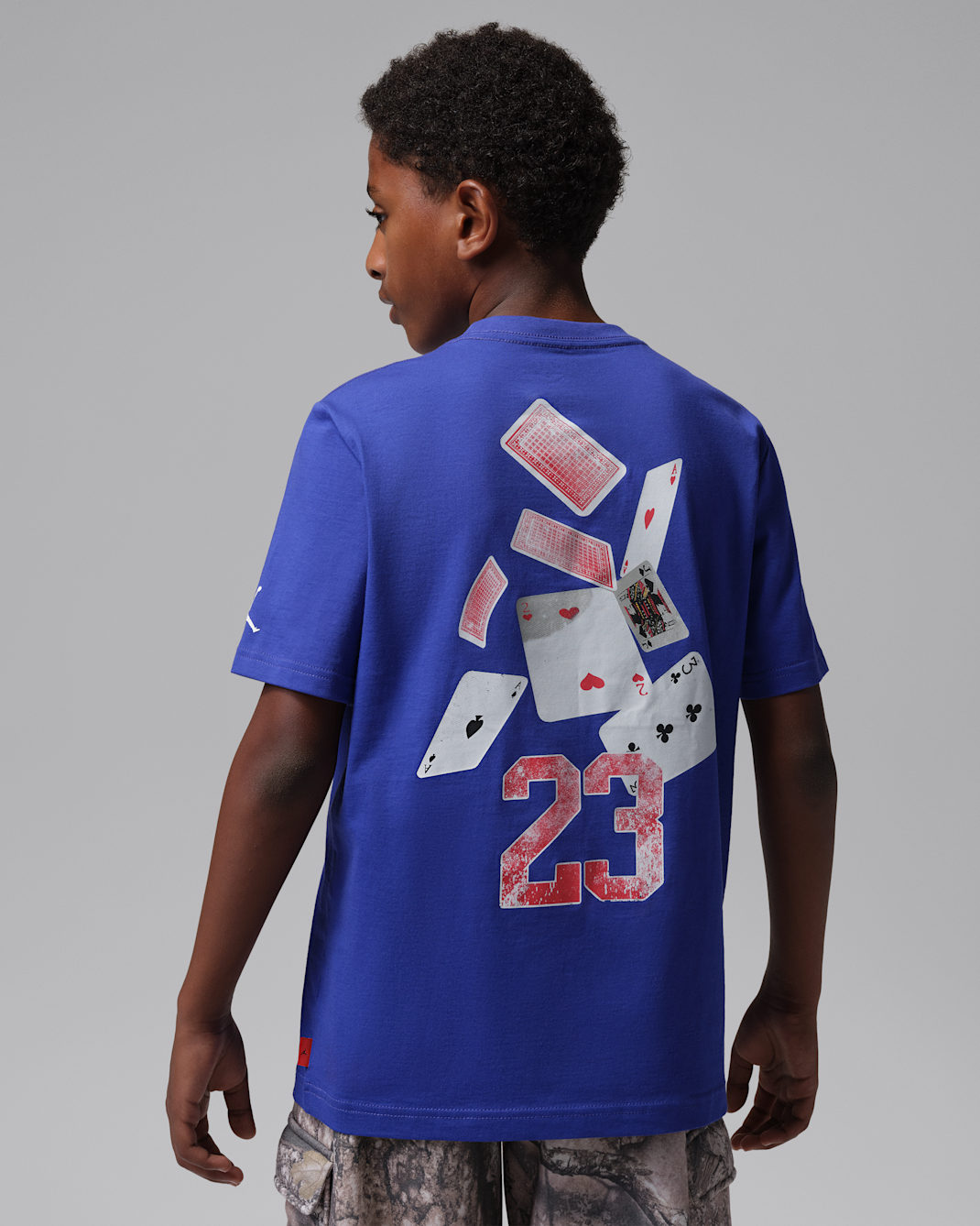 Jordan Big Kids' 23 Card Pickup T-Shirt - Light Concord