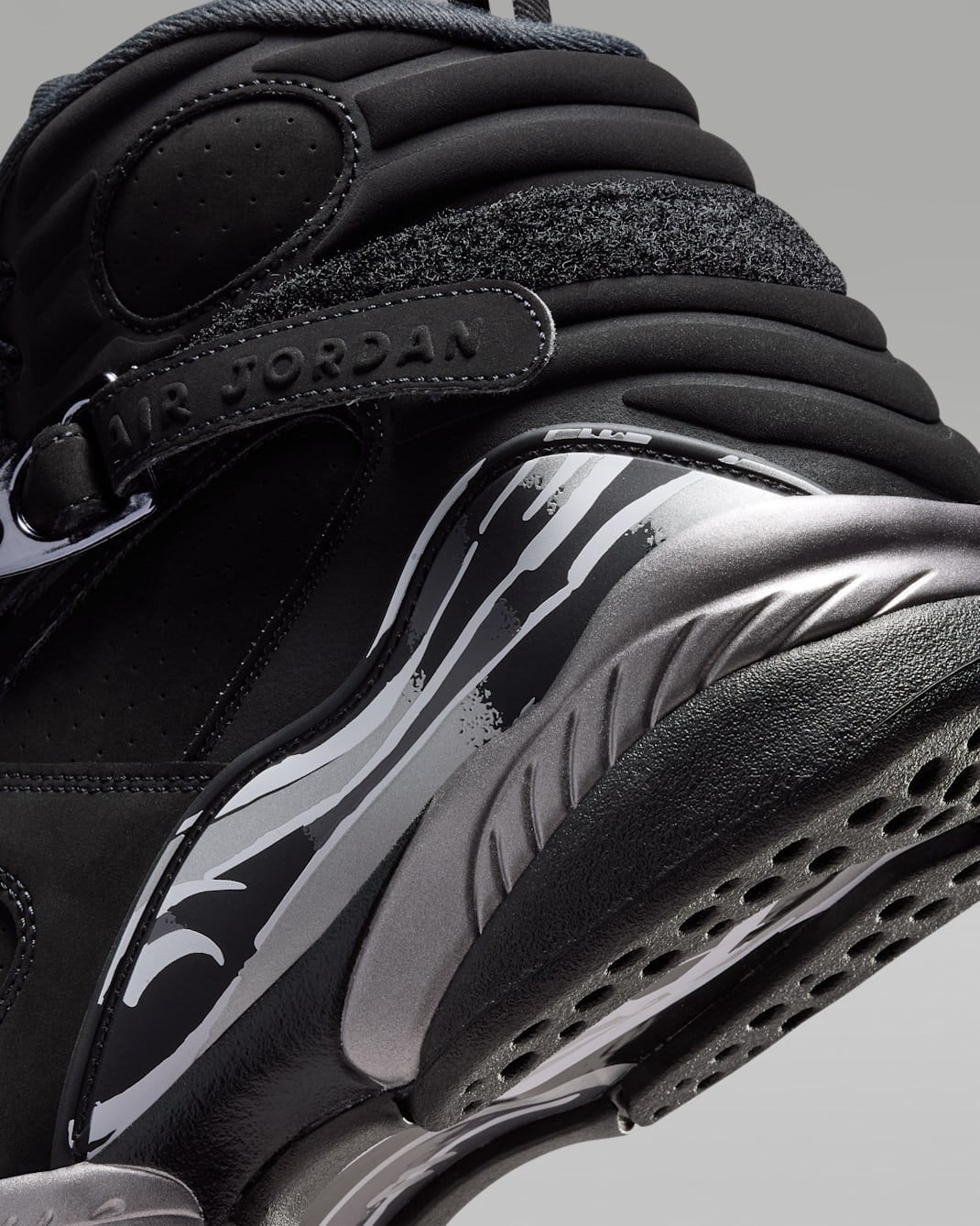 Air Jordan 8 Retro "Chrome" Men's Shoes - Black/Light Graphite/White