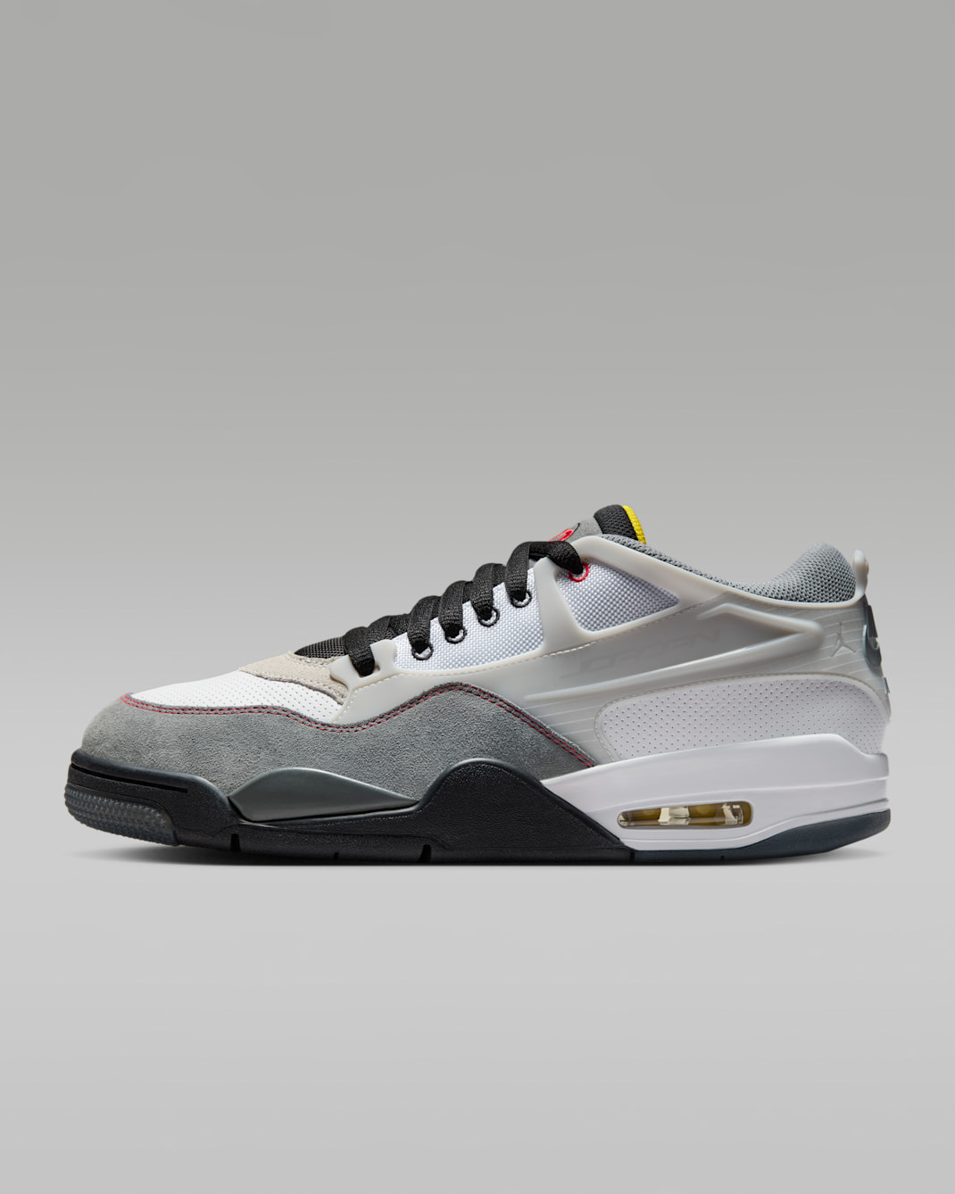 Air Jordan 4 RM Premium Men's Shoes - White/Black/Smoke Grey/Fire Red