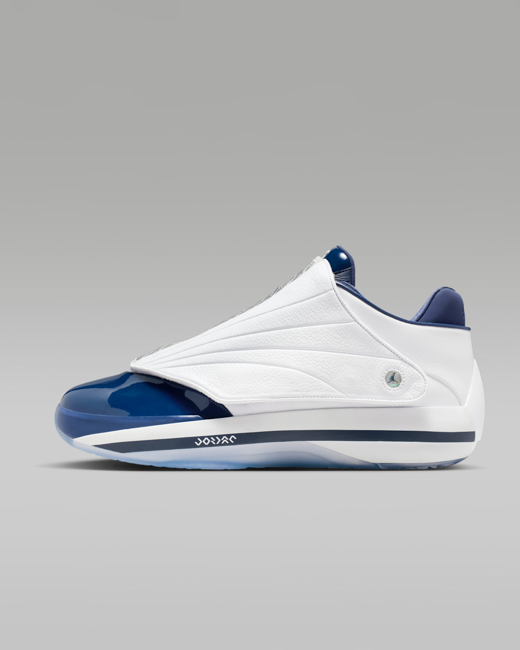 Air Jordan 4016 Men's Shoes - White/Midnight Navy/Metallic Silver