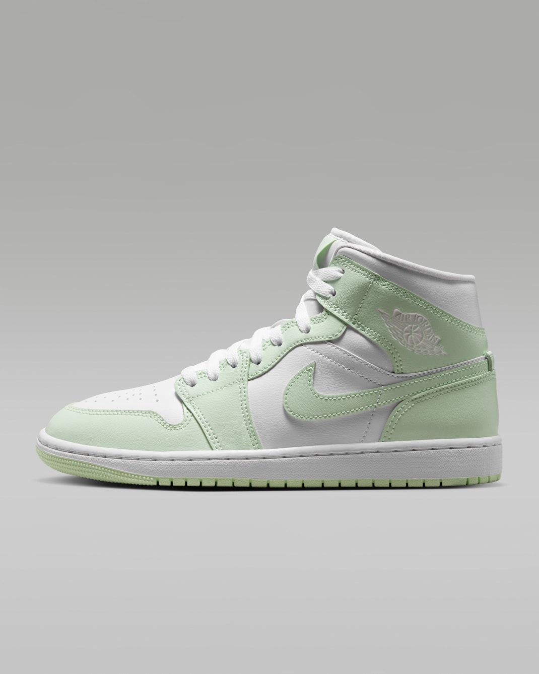 Air Jordan 1 Mid Women's Shoes - White/Volt Tint