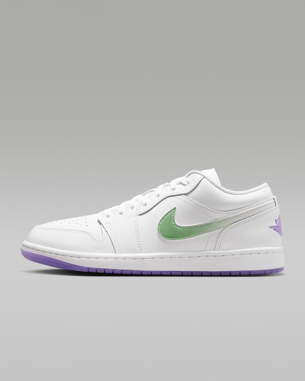 Chaussure Air Jordan 1 Low SE Quai 54 pour homme - Blanc/Key Lime/Action Grape