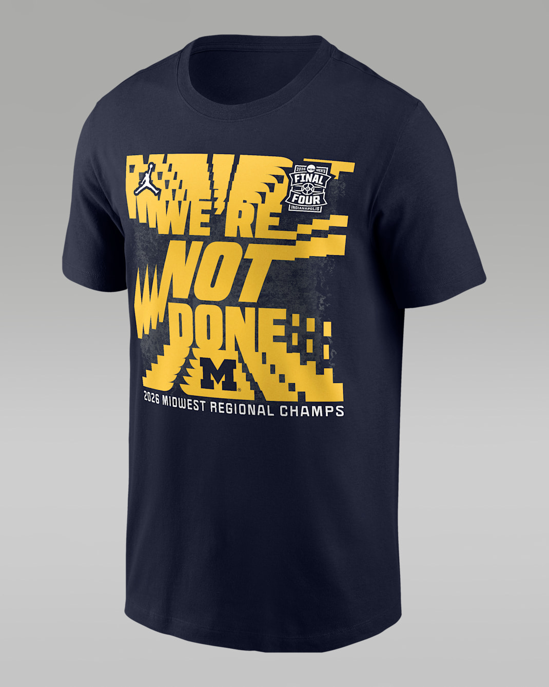 Michigan (Men's Team) Men's Jordan College T-Shirt - Navy/Yellow/White