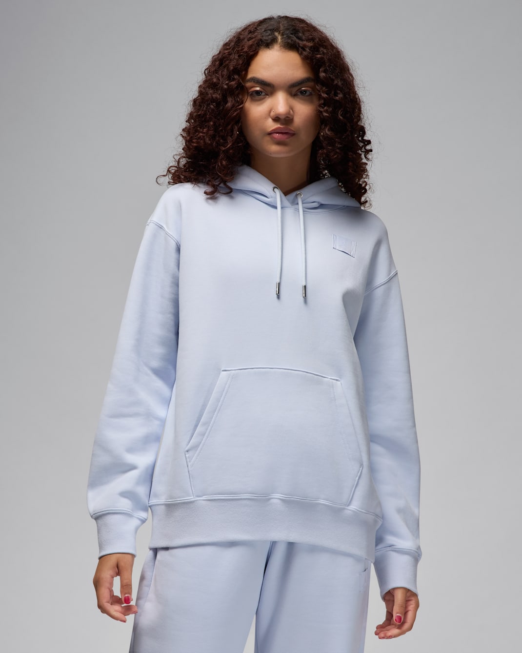 Jordan Flight Fleece Women's Satin-Lined Pullover Hoodie - Football Grey