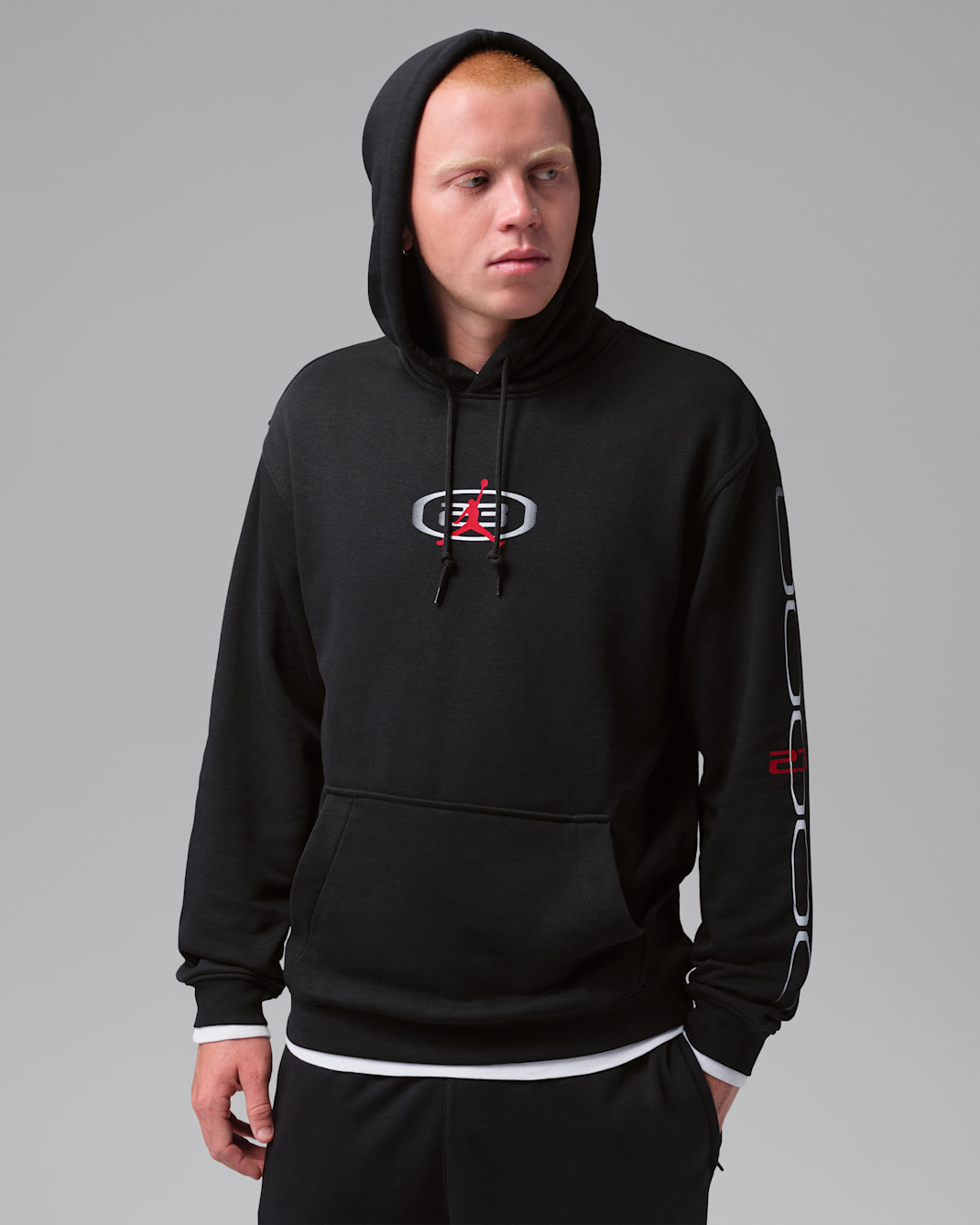 Sudadera con gorro sin cierre de tejido Fleece Dri-FIT para hombre Jordan Sport Crossover - Negro