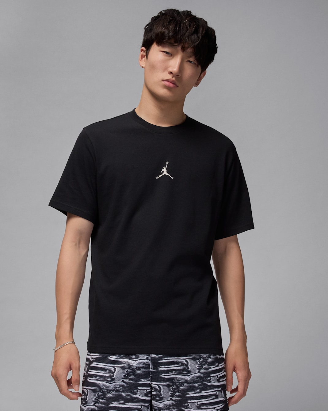 เสื้อยืด Dri-FIT ผู้ชาย Jordan Sport - ดำ/ขาว