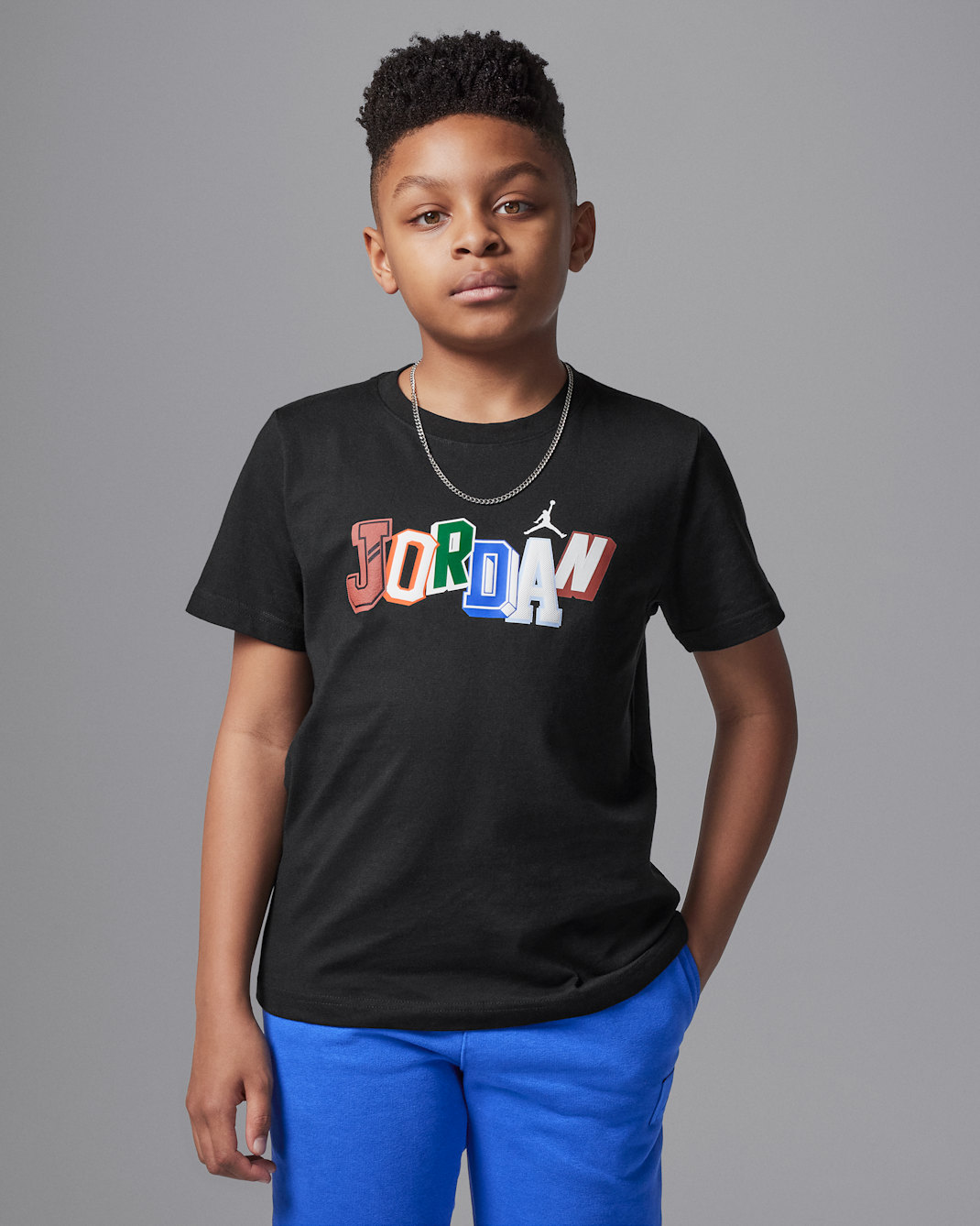 조던 주니어 시그니처 티셔츠 - 블랙