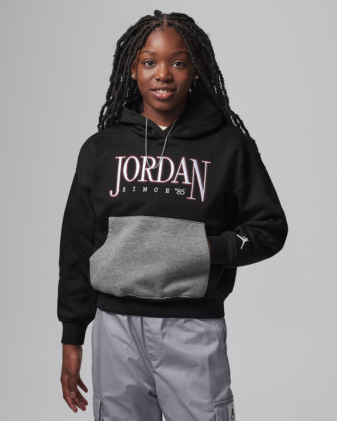 Sweat à capuche Jordan Fundamentals pour ado - Noir