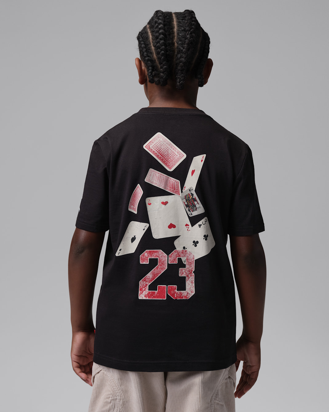Jordan Big Kids' 23 Card Pickup T-Shirt - Black