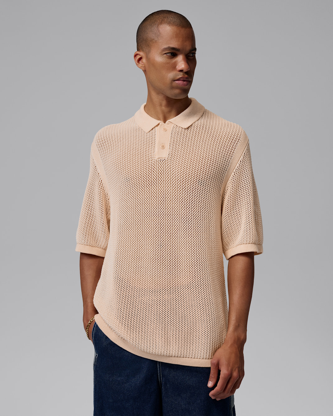 Jordan Flight Polo de màniga curta de teixit Knit - Home - Blanc perla