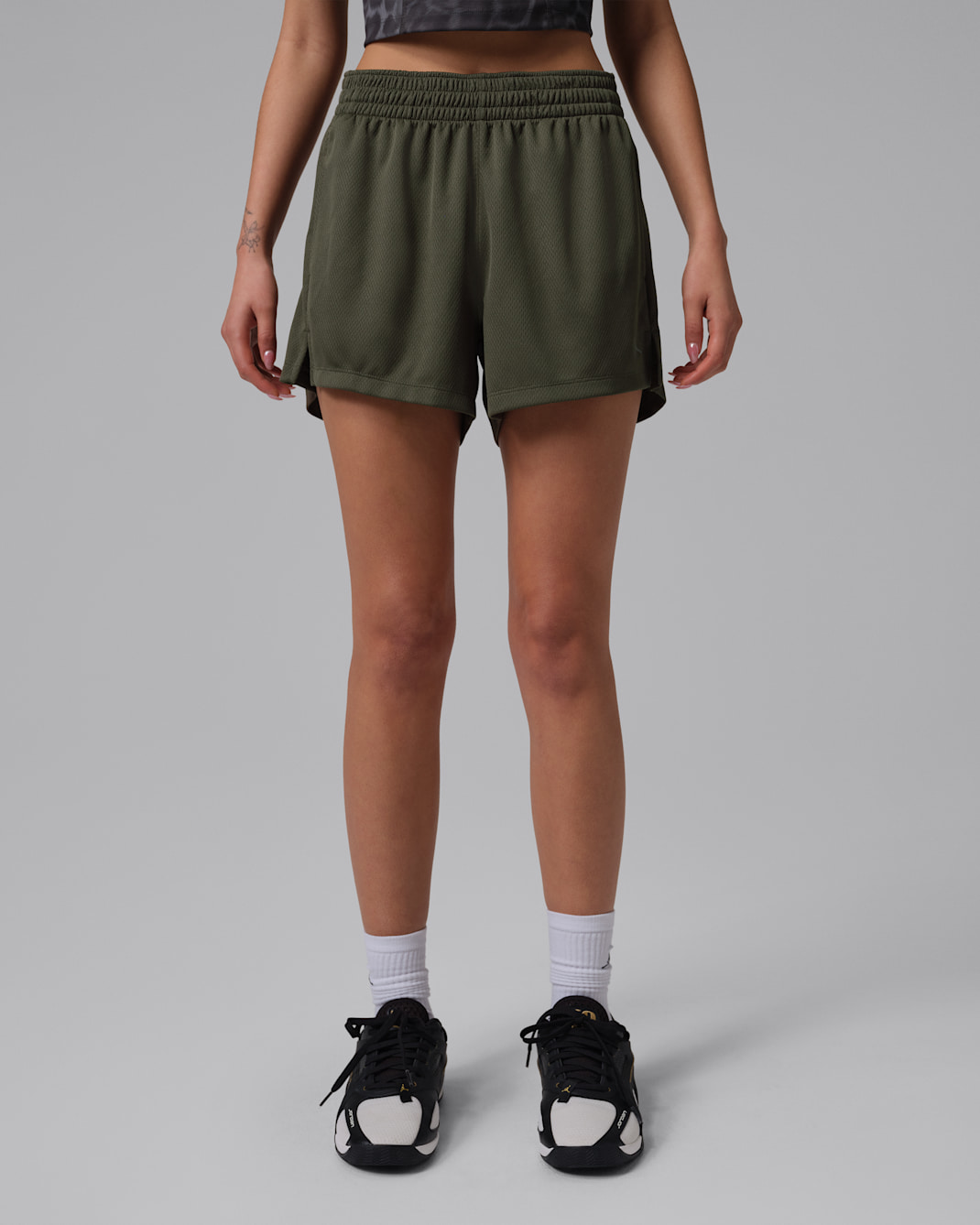 Jordan Sport Women's Mesh Shorts - Cargo Khaki/Vintage Lichen