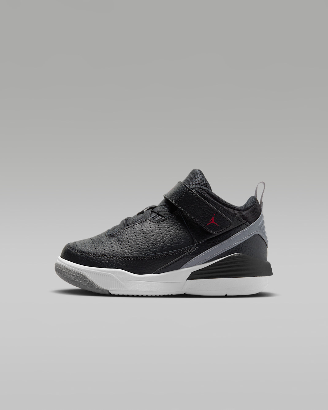 Calzado para niños de preescolar Jordan Max Aura 5 - Negro/Blanco/Gris cemento/Rojo universitario