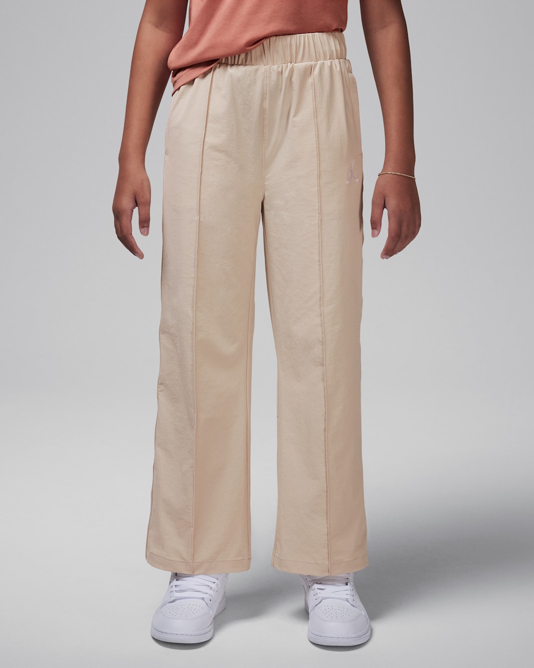 Pantaloni con profilo Jumpman in tessuto Jordan – Ragazzo/a - Legend Light Brown