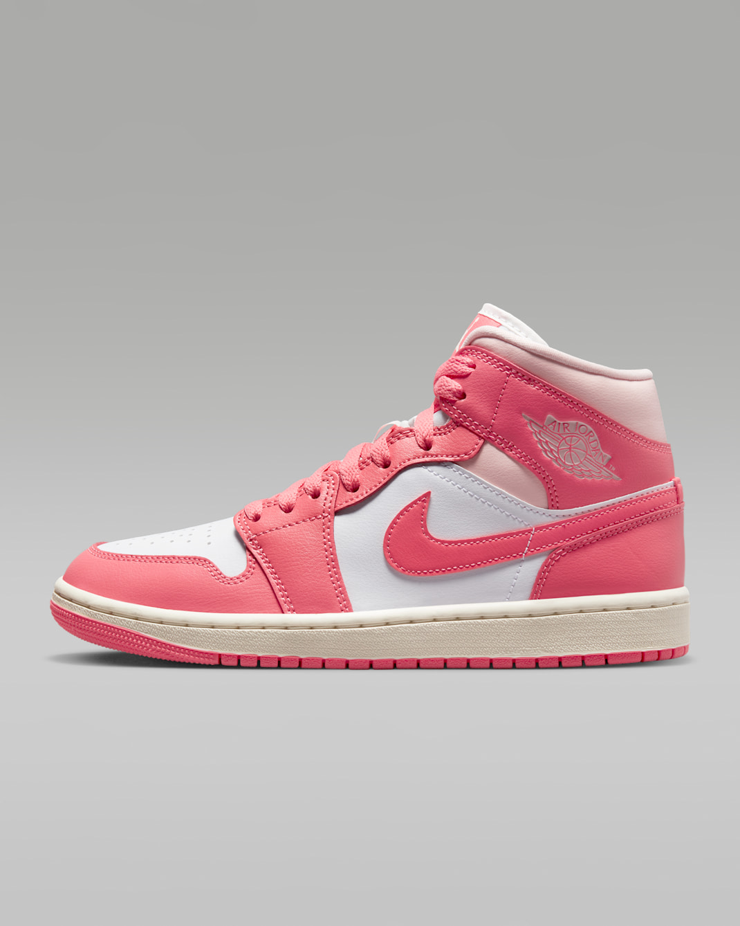 Air Jordan 1 Mid Women's Shoes - White/Atmosphere/Sail/Sea Coral