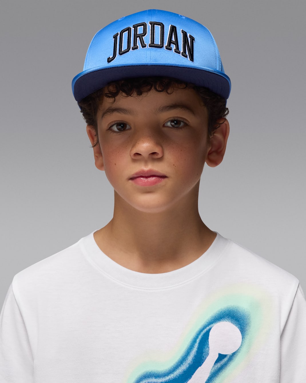 Jordan Big Kids' Satin Flat Brim Cap - Legend Blue