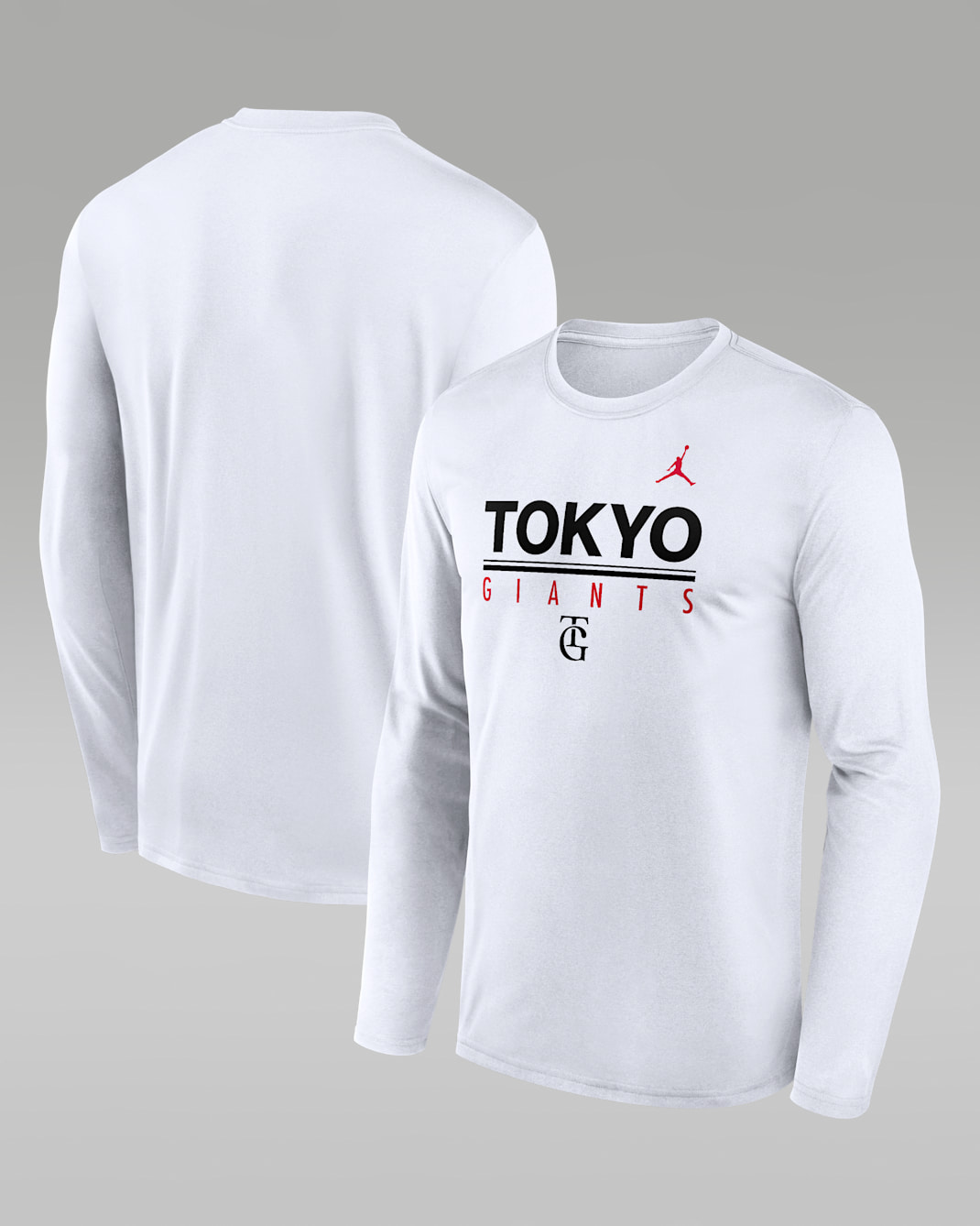 東京 読売ジャイアンツ x ジョーダン エクスクルーシブコレクション メンズ ロングスリーブ Tシャツ - ホワイト