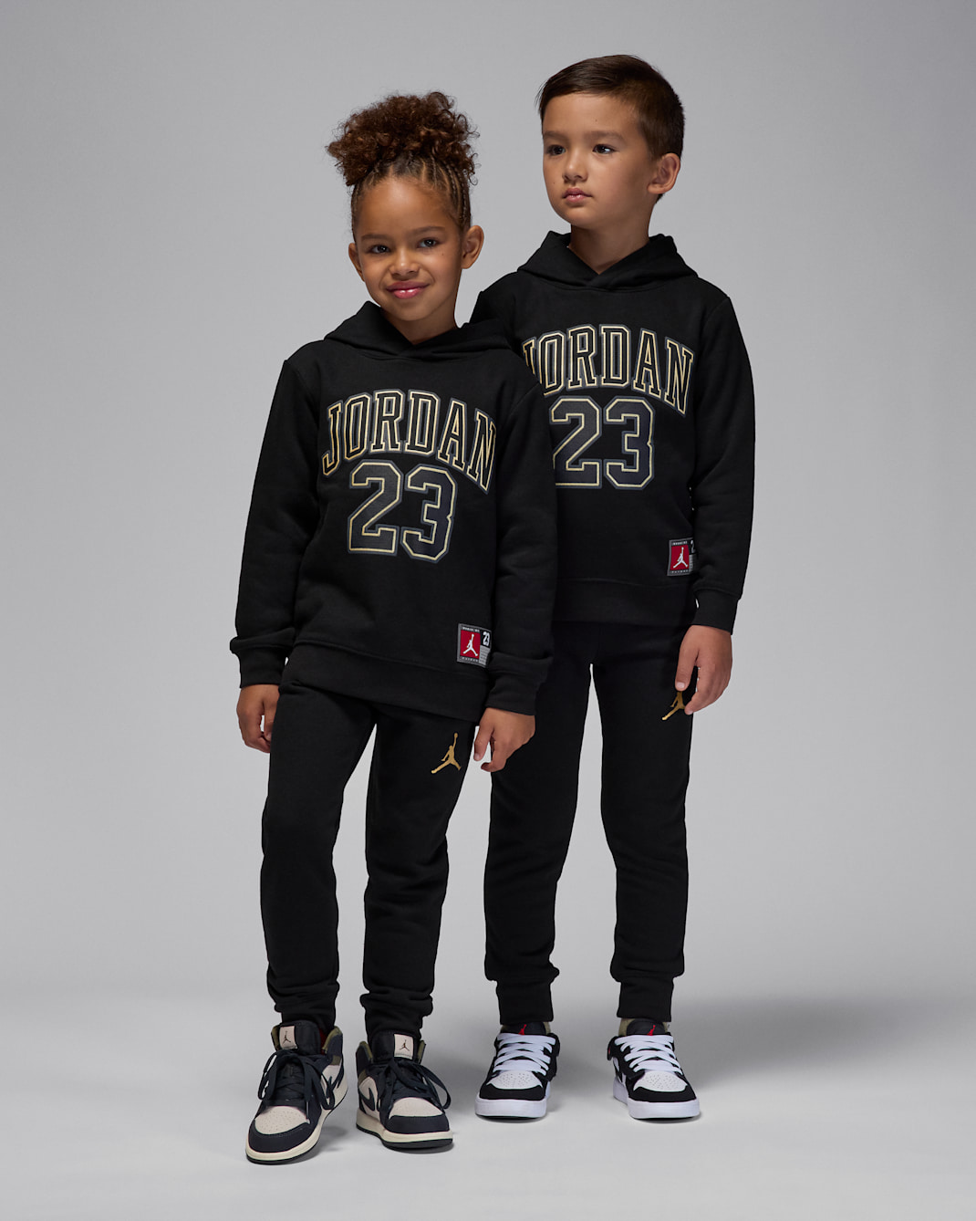 Jordan Jersey Pack Sweatshirt Set Younger Kids' 2-Piece Hoodie Set - Black/Gold