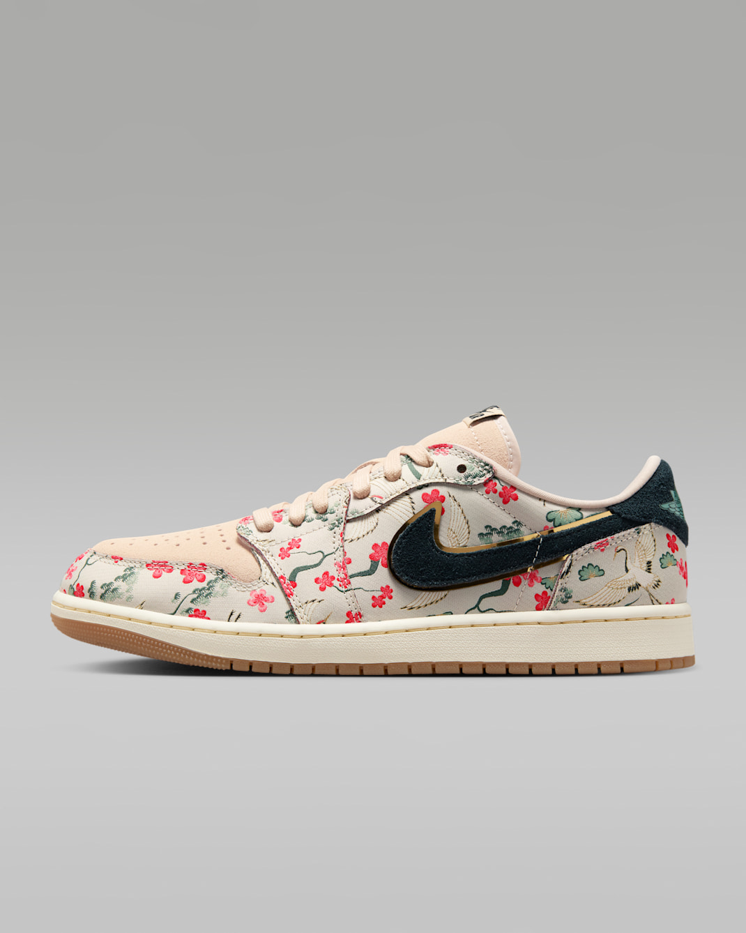 Air Jordan 1 Retro 低筒男鞋 - Oatmeal/Jade Smoke/黑色