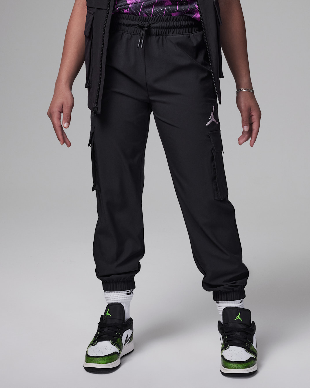 Jordan Big Kids' Post Up Cargo Pants - Black